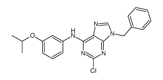 9-benzyl-2-chloro-N-(3-propan-2-yloxyphenyl)purin-6-amine结构式