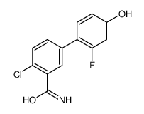 2-chloro-5-(2-fluoro-4-hydroxyphenyl)benzamide结构式