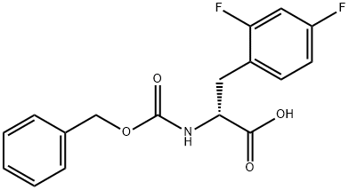 (R)-2-((苄氧基)羰基)氨基)-3-(2,4-二氟苯基)丙酸结构式