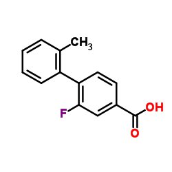 2-Fluoro-2'-methyl-4-biphenylcarboxylic acid结构式