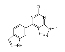 6-chloro-4-(1H-indol-6-yl)-1-methyl-1H-pyrazolo[3,4-d]pyrimidine Structure