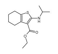 ethyl 2-(isopropylamino)-4,5,6,7-tetrahydrobenzo[b]thiophene-3-carboxylate结构式