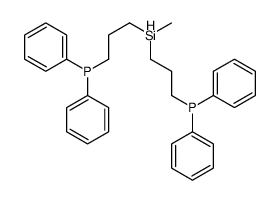 3-[3-diphenylphosphanylpropyl(methyl)silyl]propyl-diphenylphosphane结构式