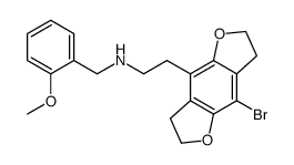 2-(4-bromo-2,3,6,7-tetrahydrofuro[2,3-f][1]benzofuran-8-yl)-N-[(2-methoxyphenyl)methyl]ethanamine Structure