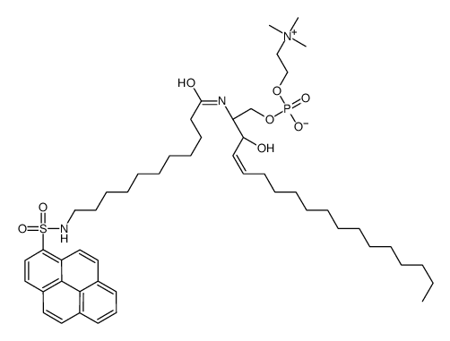 N-(11-(1-pyrene)sulfonylaminoundecanoyl)sphingomyelin结构式