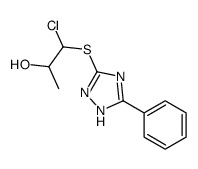 1-chloro-1-[(5-phenyl-1H-1,2,4-triazol-3-yl)sulfanyl]propan-2-ol结构式
