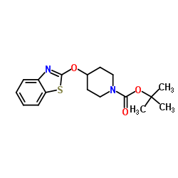 4-(Benzothiazol-2-yloxy)-piperidine-1-carboxylic acid tert-butyl ester Structure