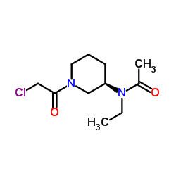 N-[(3R)-1-(Chloroacetyl)-3-piperidinyl]-N-ethylacetamide结构式