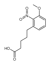 5-(3'-methoxy-2'-nitrophenyl)pentanoic acid结构式