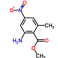 Benzoic acid, 2-amino-6-methyl-4-nitro-, methyl ester (9CI)结构式