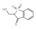1,2-Benzisothiazol-3(2H)-one,2-(hydroxymethyl)-, 1,1-dioxide结构式