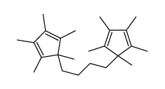 1,2,3,4,5-pentamethyl-5-[4-(1,2,3,4,5-pentamethylcyclopenta-2,4-dien-1-yl)butyl]cyclopenta-1,3-diene结构式