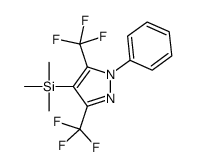 trimethyl-[1-phenyl-3,5-bis(trifluoromethyl)pyrazol-4-yl]silane Structure