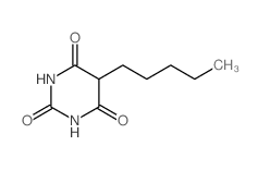 2,4,6(1H,3H,5H)-Pyrimidinetrione,5-pentyl- Structure