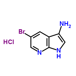 5-溴-1H-吡咯并[2,3-b]吡啶-3-胺盐酸盐结构式