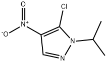 5-氯-1-异丙基-4-硝基吡唑结构式