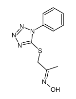(E)-1-(1-phenyl-5(1H)-tetrazolylthio)propan-2-one oxime结构式
