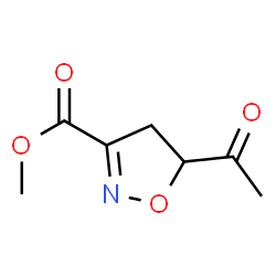 3-Isoxazolecarboxylic acid, 5-acetyl-4,5-dihydro-, methyl ester (9CI)结构式