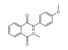 methyl 2-((4-methoxyphenyl)carbamoyl)benzoate结构式