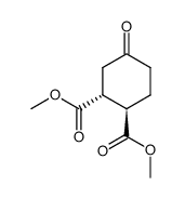(1R,2R)-dimethyl 4-oxocyclohexane-1,2-dicarboxylate Structure