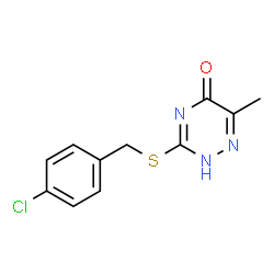 3-((4-chlorobenzyl)thio)-6-methyl-1,2,4-triazin-5(4H)-one结构式