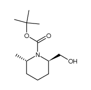 (2R,6S)-tert-butyl 2-(hydroxymethyl)-6-methylpiperidine-1-carboxylate Structure