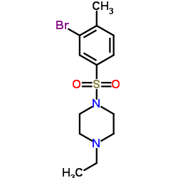 1-[(3-Bromo-4-methylphenyl)sulfonyl]-4-ethylpiperazine结构式