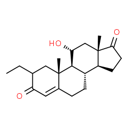 13BETA-ETHYL-11ALPHA-HYDROXYANDROST-4-ENE-3,17-DIONE结构式