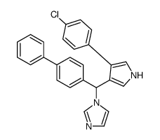 1-[[4-(4-chlorophenyl)-1H-pyrrol-3-yl]-(4-phenylphenyl)methyl]imidazole结构式