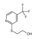 2-[4-(trifluoromethyl)pyridin-2-yl]sulfanylethanol结构式