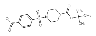 N-((4-硝基苯基)磺酰基)-1-(叔丁基氧基羰基)哌嗪结构式