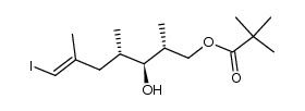 (2R,3S,4S,E)-3-hydroxy-7-iodo-2,4,6-trimethylhept-6-en-1-yl pivalate Structure