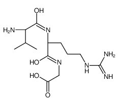 2-[[(2S)-2-[[(2S)-2-amino-3-methylbutanoyl]amino]-5-(diaminomethylideneamino)pentanoyl]amino]acetic acid Structure