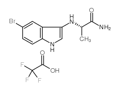 n-(5-bromo-3-indoxyl)-l-alaninamide, trifluoroacetate salt Structure