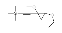 Silane, [(2-ethoxy-1-methoxycyclopropyl)ethynyl]trimethyl-, (1R-cis)- (9CI) Structure