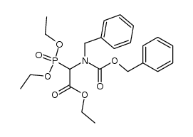 ethyl 2-[benzyl(benzyloxycarbonyl)amino]-2-(diethoxyphosphoryl)acetate结构式