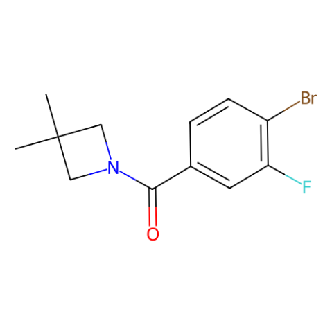 (4-Bromo-3-fluorophenyl)(3,3-dimethyl-1-azetidinyl)methanone Structure