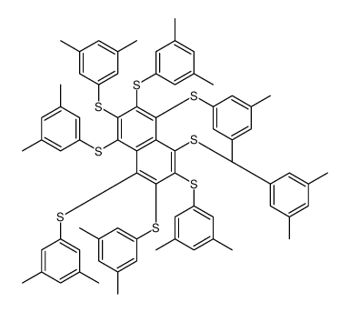 1,2,3,4,5,6,7,8-octakis[(3,5-dimethylphenyl)sulfanyl]naphthalene结构式