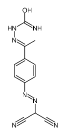 [(E)-1-[4-(dicyanomethyldiazenyl)phenyl]ethylideneamino]urea结构式