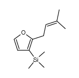 trimethyl(2-(3-methylbut-2-en-1-yl)furan-3-yl)silane Structure