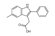 (5-methyl-2-phenyl-indol-3-yl)-acetic acid Structure