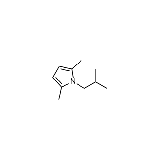 1-异丁基-2,5-二甲基-1H-吡咯结构式