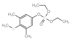 Phosphoric acid,3,5-dimethyl-4-(methylthio)phenyl diethyl ester Structure
