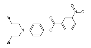 4-[Bis(2-bromoethyl)amino]phenyl=3-nitrobenzoate结构式