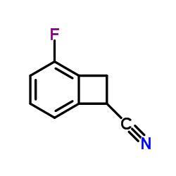 双环[4.2.0]辛-1,3,5-三烯-7-甲腈,2-氟-结构式
