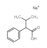 Benzeneacetic acid, a-(1-methylethyl)-, sodium salt(1:1) Structure