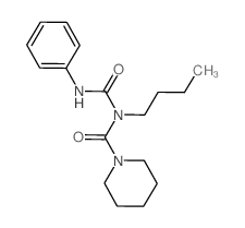 N-butyl-N-(phenylcarbamoyl)piperidine-1-carboxamide结构式