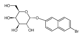 6-溴-2-萘基-Alpha-D-吡喃半乳糖苷结构式