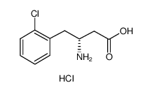 (R)-3-氨基-4-(2-氯苯)丁酸盐酸盐结构式