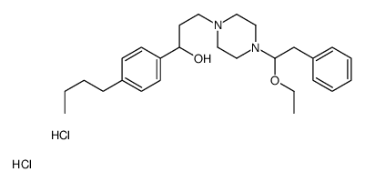 1-(4-butylphenyl)-3-[4-(1-ethoxy-2-phenylethyl)piperazin-1-yl]propan-1-ol,dihydrochloride Structure